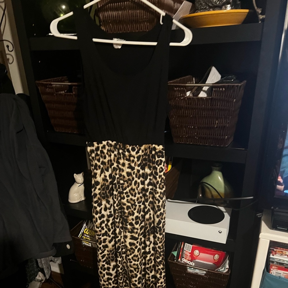 Tank leopard long dress